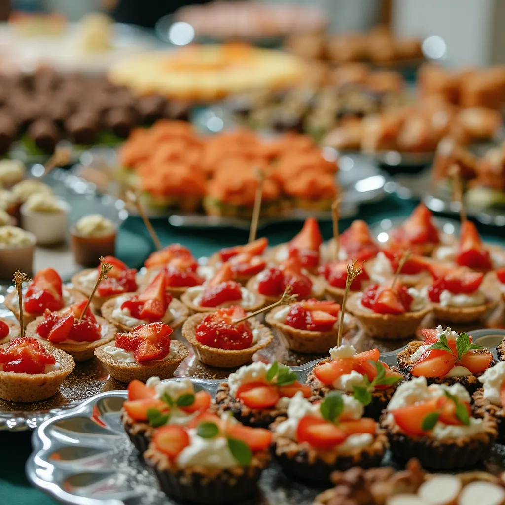 Detailne pripravený catering na spoločenskom podujatí